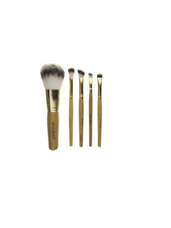 Goldene hölzerne Makeup Pinsel Set Power Pinsel Lidschatten-Bürsten-Schattierbürste Smudger-Pinsel